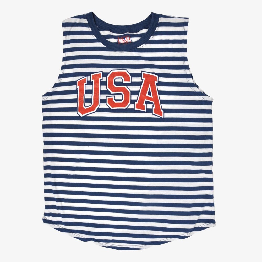 MODERN LUX Striped Sleeveless Top, L